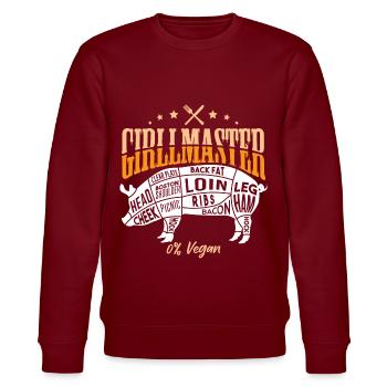 Grillmaster 0% Vegan - Stanley/Stella Unisex Bio-Sweatshirt CHANGER  - Burgunderrot - Vorne - Nik (191cm) & Marisol (170cm)