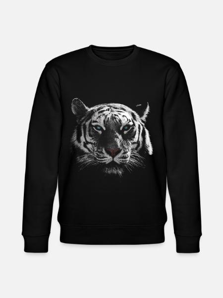 White tiger tiger head - Stanley/Stella CHANGER Unisex Organic Sweatshirt - black