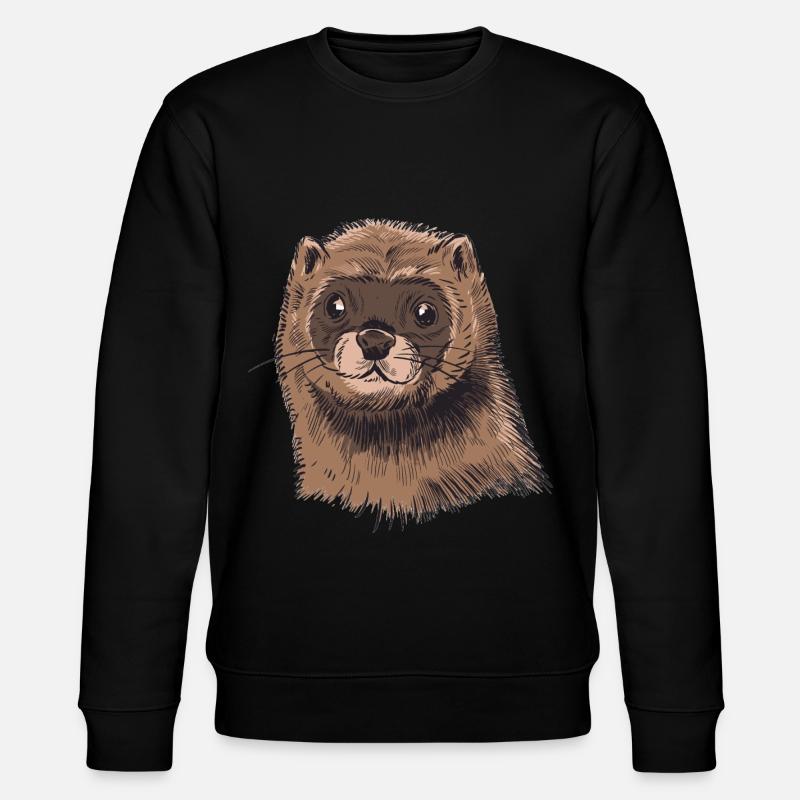Mink ferret weasel gift idea - Stanley/Stella CHANGER Unisex Organic Sweatshirt - black