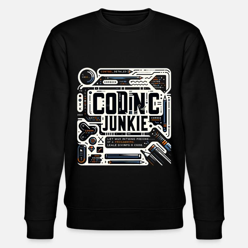 Coding Junkie 11 - Stanley/Stella Unisex Bio-Sweatshirt CHANGER  - Schwarz