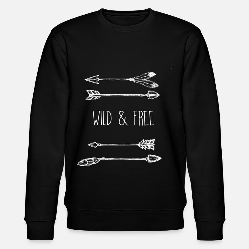 Pfeile Wanderlust - Stanley/Stella Unisex Bio-Sweatshirt CHANGER  - Schwarz