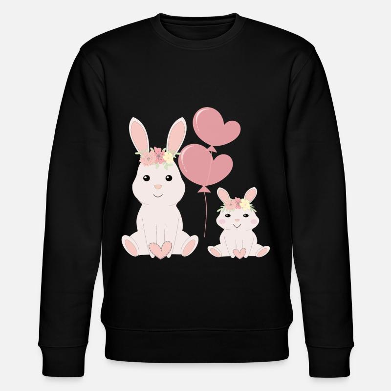 Lapins mignons brillants - Sweat bio CHANGER Stanley/Stella Unisexe - noir