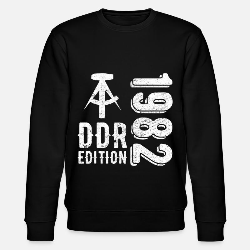 DDR 1982 Edition Geschenk - Stanley/Stella Unisex Bio-Sweatshirt CHANGER - Schwarz