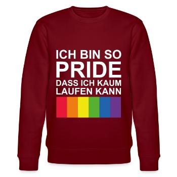 Rainbow Pride - Stanley/Stella CHANGER Unisex Organic Sweatshirt - burgundy - Front - Nik (191cm) & Marisol (170cm)
