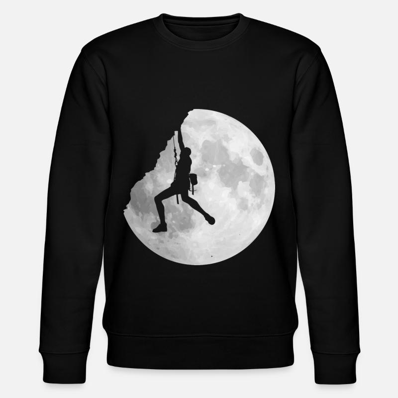 Moonlight climbing gift climber - Stanley/Stella CHANGER Unisex Organic Sweatshirt - black