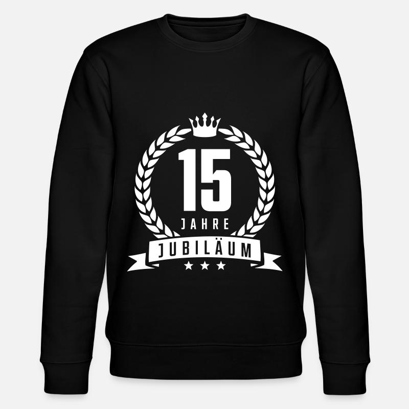 15 jahre jubiläum - Stanley/Stella Unisex Bio-Sweatshirt CHANGER  - Schwarz