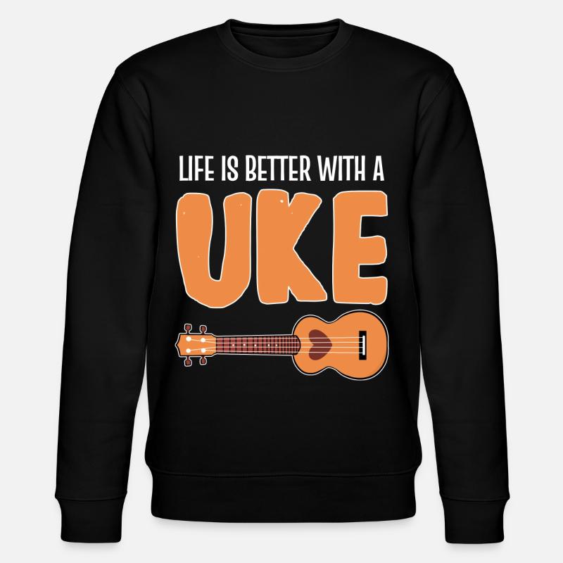 Ukulele - Stanley/Stella Unisex Bio-Sweatshirt CHANGER  - Schwarz