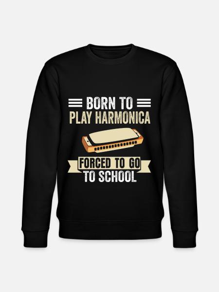 Harmonica Musicians Blues Jazz Harmonica - Stanley/Stella CHANGER Unisex Organic Sweatshirt - black