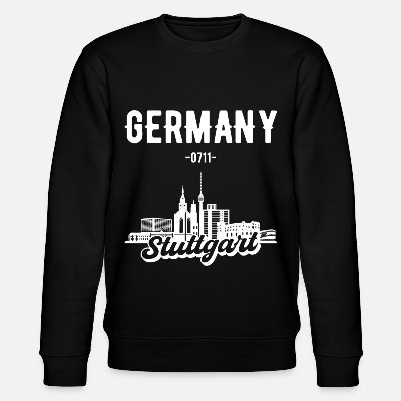 Stuttgart Deutschland Skyline Geschenk - Stanley/Stella Unisex Bio-Sweatshirt CHANGER  - Schwarz