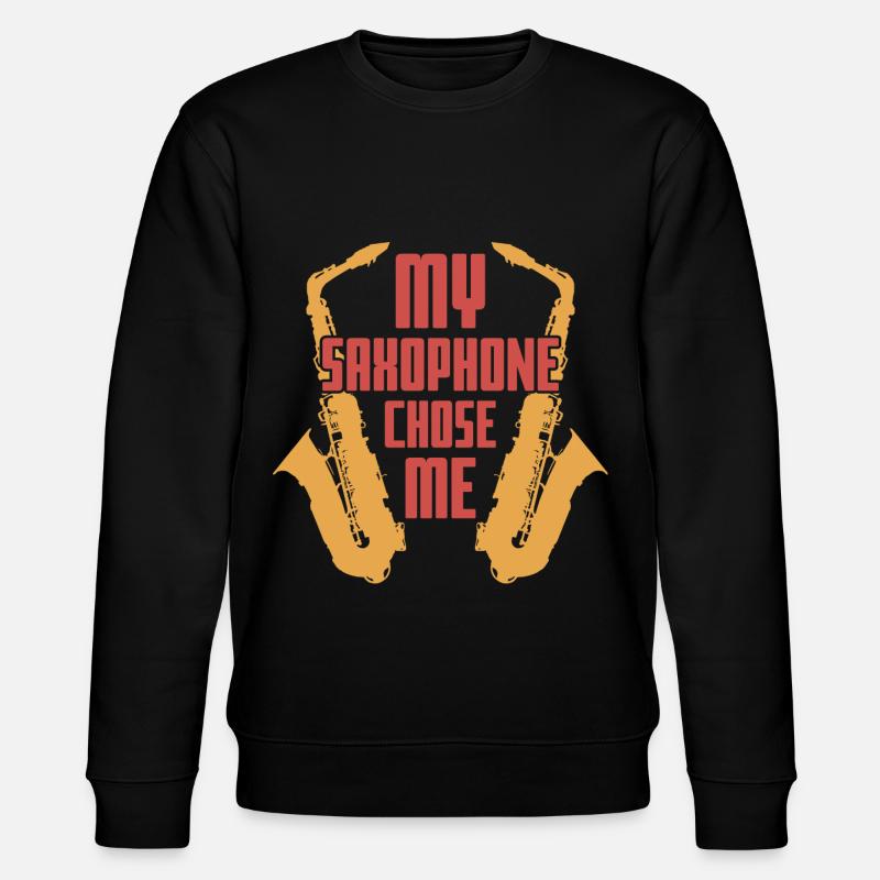 Saxophon Jazz - Stanley/Stella Unisex Bio-Sweatshirt CHANGER  - Schwarz
