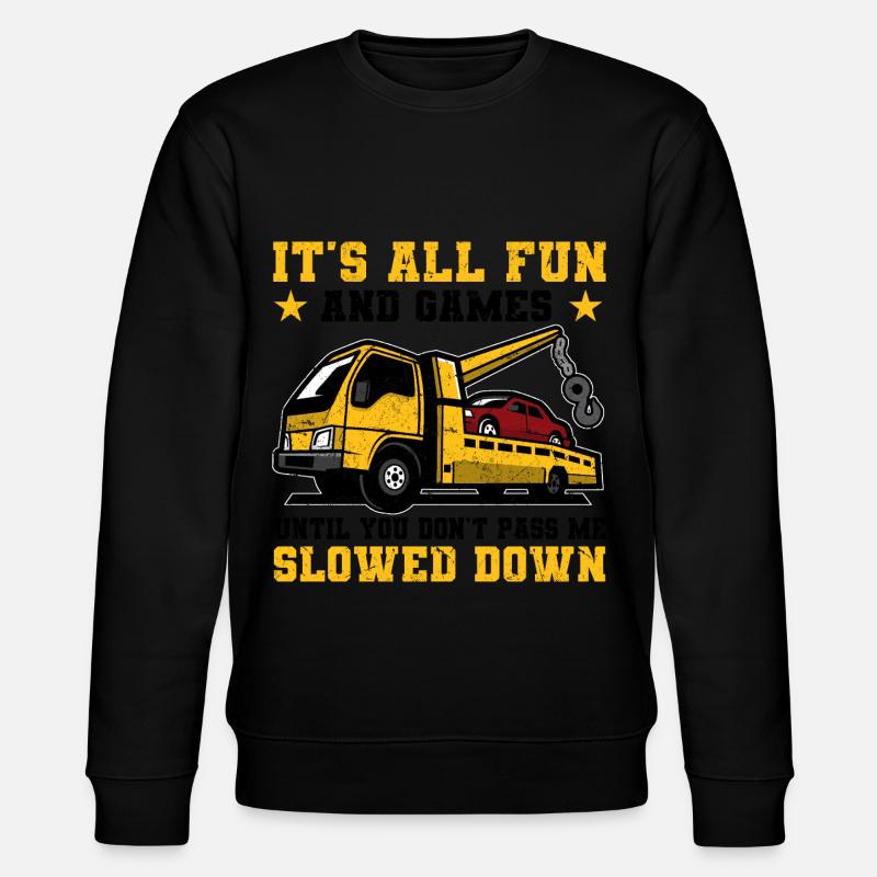 Abschleppwagen | Abschlepper Auto Panne Geschenke - Stanley/Stella Unisex Bio-Sweatshirt CHANGER  - Schwarz