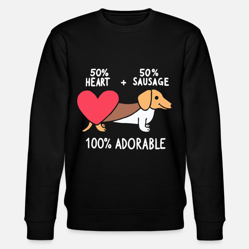 Dackel Liebe - Stanley/Stella Unisex Bio-Sweatshirt CHANGER  - Schwarz