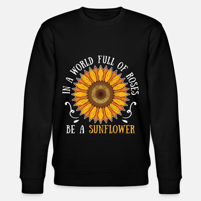 Sonnenblume - Stanley/Stella Unisex Bio-Sweatshirt CHANGER - Schwarz