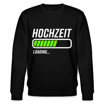 Hochzeit Verheiratet Ladebalken - Stanley/Stella Unisex Bio-Sweatshirt CHANGER  - Schwarz - Vorne - Nik (191cm) & Marisol (170cm)