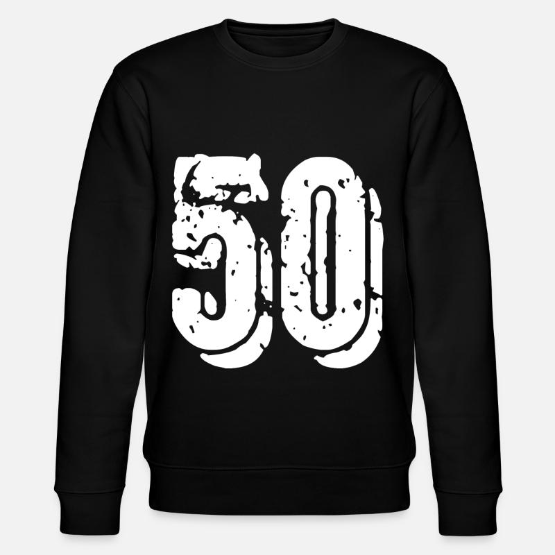 50 number jersey - Stanley/Stella CHANGER Unisex Organic Sweatshirt - black