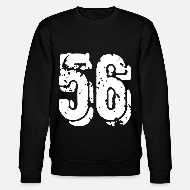 56 Number jersey - Stanley/Stella CHANGER Unisex Organic Sweatshirt - black