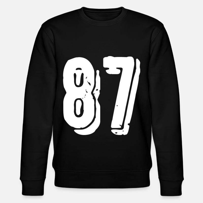 Maillot numéro 87 - Sweat bio CHANGER Stanley/Stella Unisexe - noir