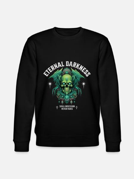 Skull Skull Skeleton Dark Dark - Stanley/Stella CHANGER Unisex Organic Sweatshirt - black