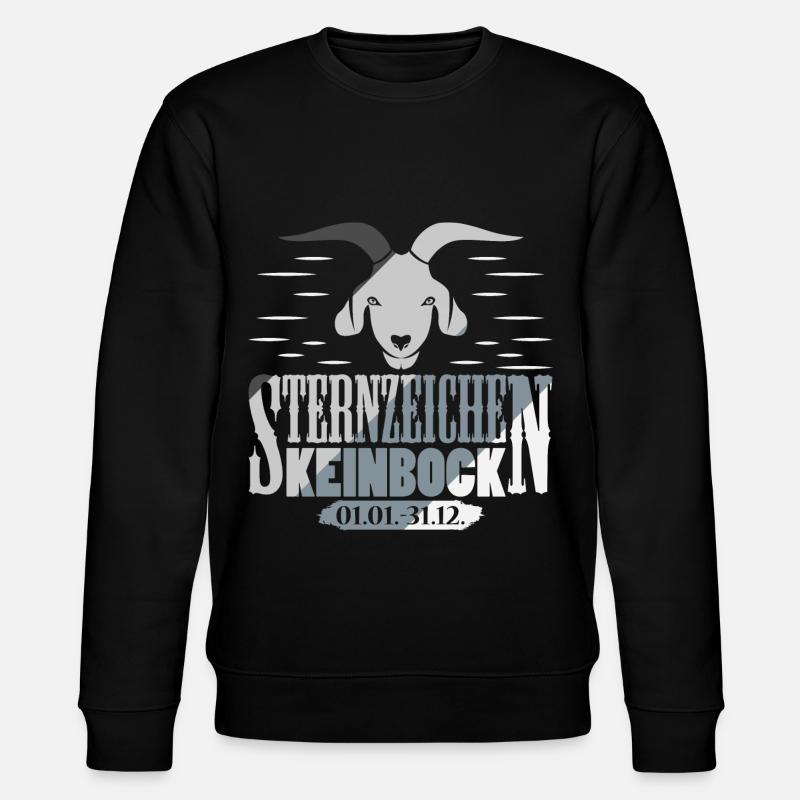 Sternzeichen Keinbock - Stanley/Stella Unisex Bio-Sweatshirt CHANGER  - Schwarz