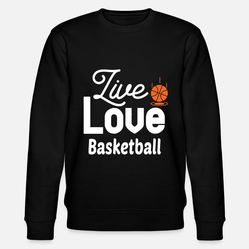 Live Liebe Basketball - Stanley/Stella Unisex Bio-Sweatshirt CHANGER  - Schwarz