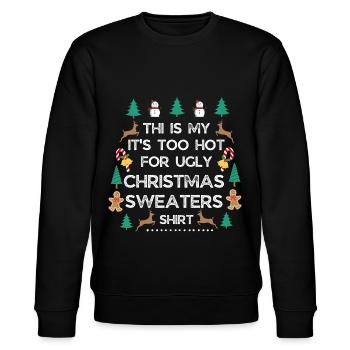 Weihnachtspullover - Stanley/Stella Unisex Bio-Sweatshirt CHANGER  - Schwarz - Vorne - Nik (191cm) & Marisol (170cm)