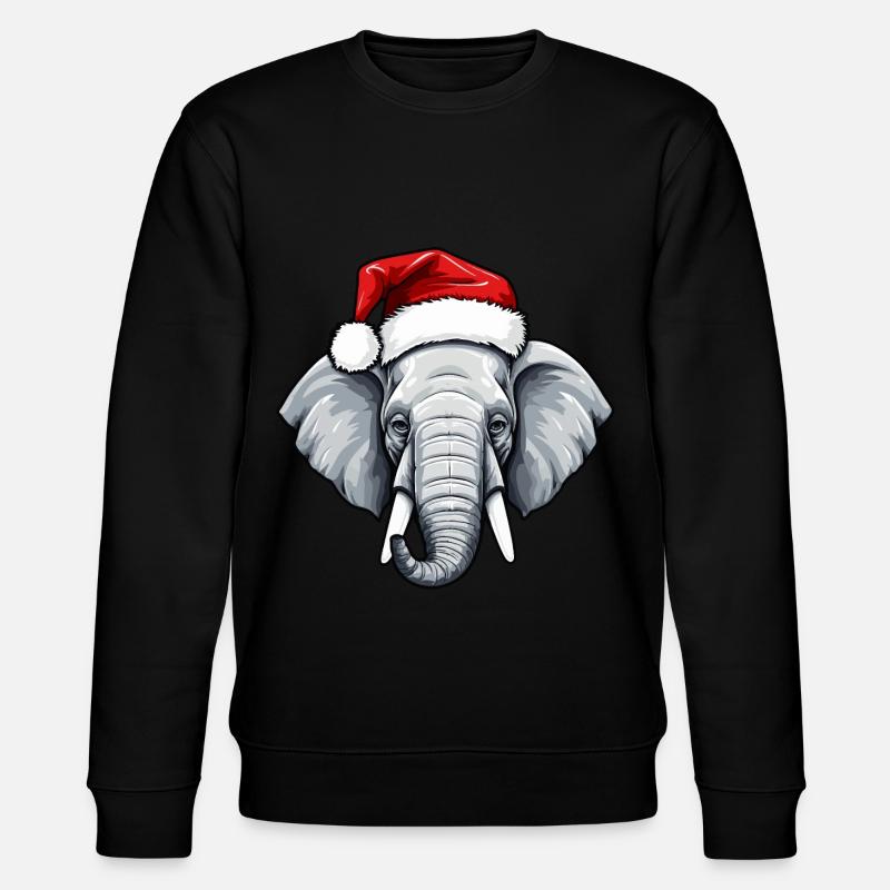 Noël tête d’éléphant - Sweat bio CHANGER Stanley/Stella Unisexe - noir