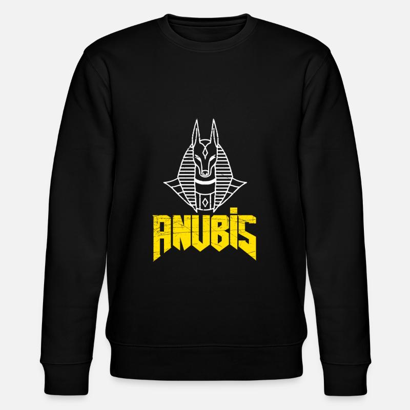 Ägypten Gott Anubis Pyramide Sphinx Gizeh - Stanley/Stella Unisex Bio-Sweatshirt CHANGER  - Schwarz
