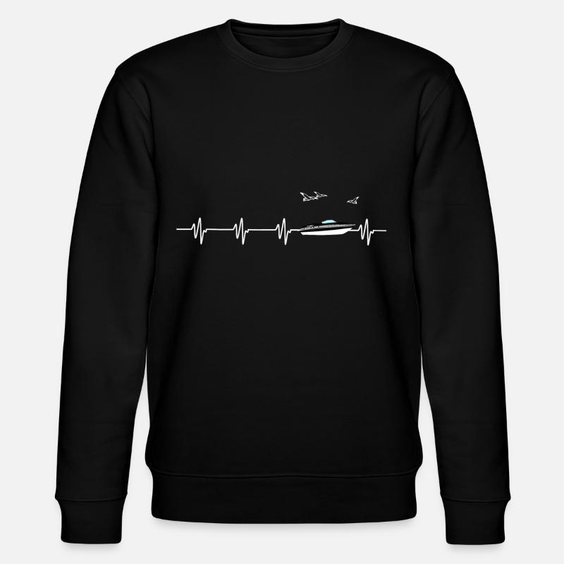 Boot Herzlinie - Stanley/Stella Unisex Bio-Sweatshirt CHANGER  - Schwarz