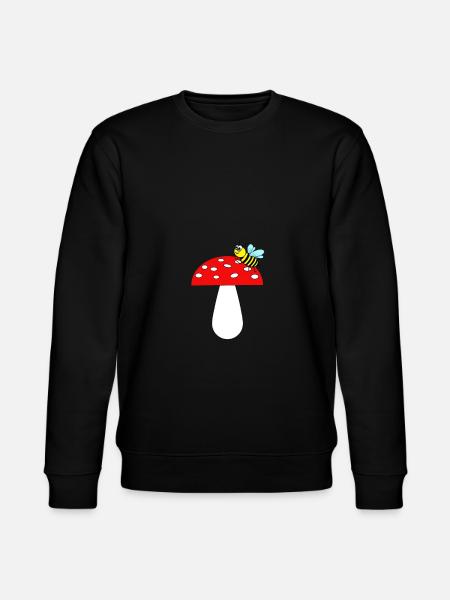 Bee on fly agaric - Stanley/Stella CHANGER Unisex Organic Sweatshirt - black