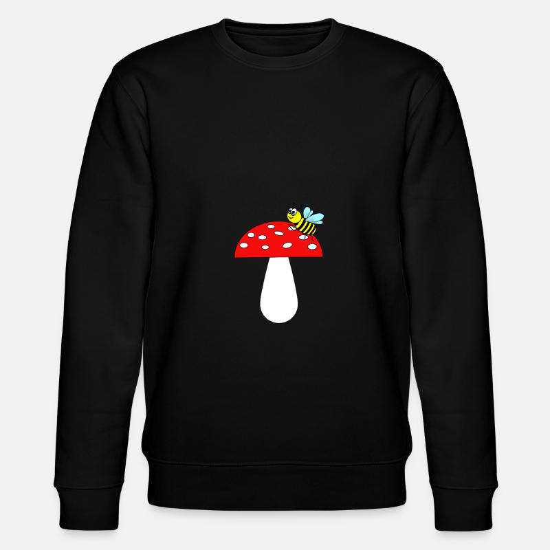 Bee on fly agaric - Stanley/Stella CHANGER Unisex Organic Sweatshirt - black