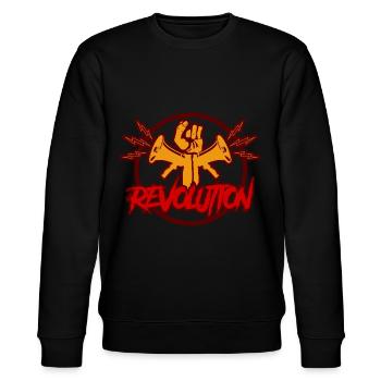 revolution - Stanley/Stella Unisex Bio-Sweatshirt CHANGER  - Schwarz - Vorne - Nik (191cm) & Marisol (170cm)