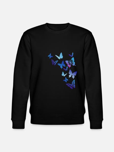 butterflies - Stanley/Stella CHANGER Unisex Organic Sweatshirt - black