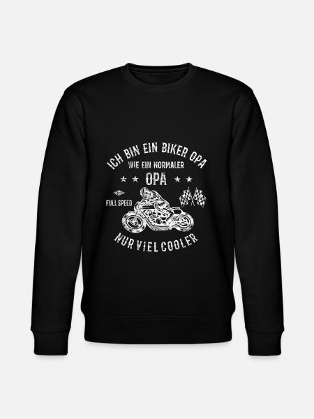 Grandpa ride a motorcycle - Stanley/Stella CHANGER Unisex Organic Sweatshirt - black