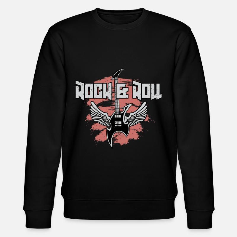 Rock And Roll Guitar - Stanley/Stella CHANGER Unisex Organic Sweatshirt - black