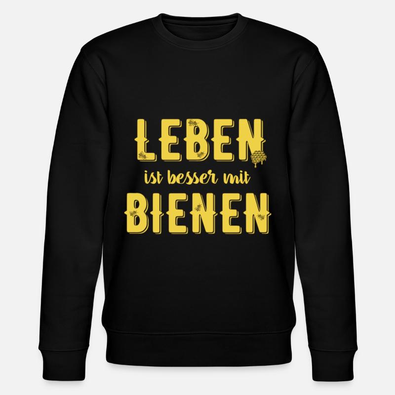 Biene - Stanley/Stella Unisex Bio-Sweatshirt CHANGER  - Schwarz