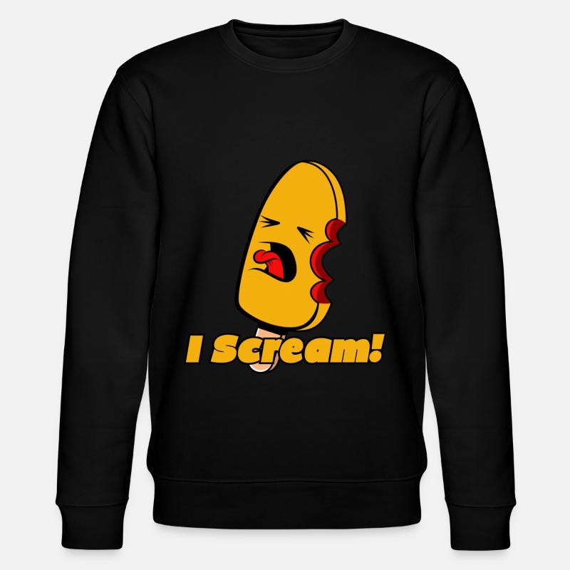 Eis - I Scream - Stanley/Stella Unisex Bio-Sweatshirt CHANGER  - Schwarz