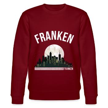 Franken - Stanley/Stella Unisex Bio-Sweatshirt CHANGER  - Burgunderrot - Vorne - Nik (191cm) & Marisol (170cm)