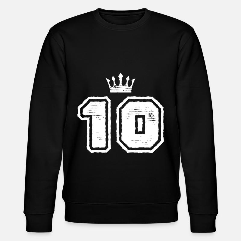 10 couronne numéro - Sweat bio CHANGER Stanley/Stella Unisexe - noir
