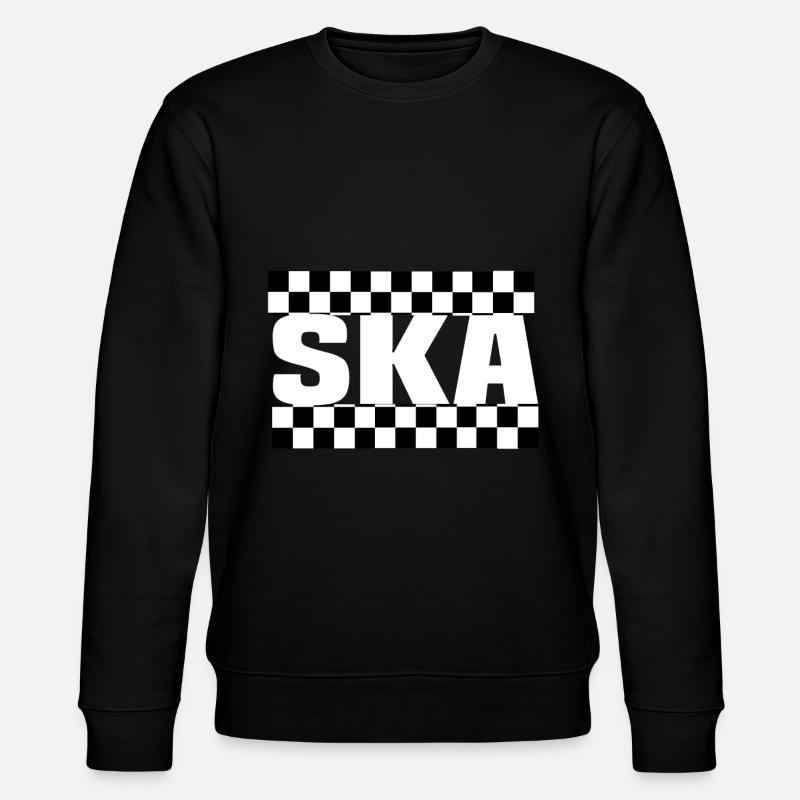 Ska Karo schwarz weiß - Stanley/Stella Unisex Bio-Sweatshirt CHANGER  - Schwarz