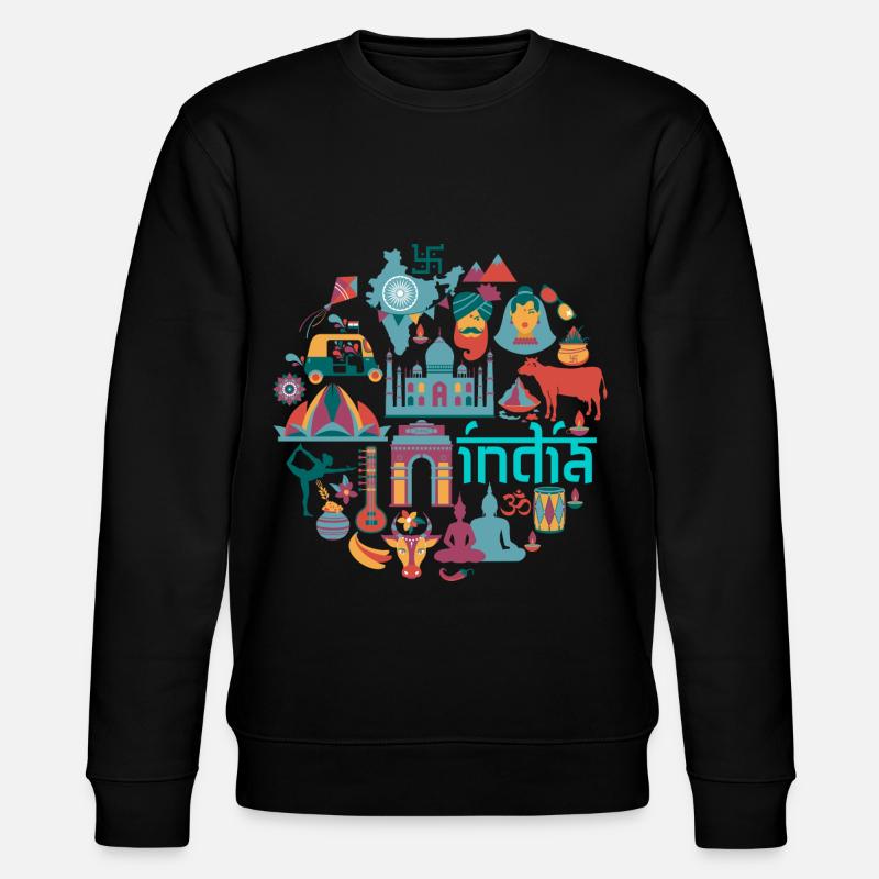 Indien - Stanley/Stella Unisex Bio-Sweatshirt CHANGER - Schwarz
