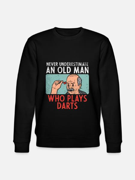 Darts Dart Player Sayings - Stanley/Stella CHANGER Unisex Organic Sweatshirt - black