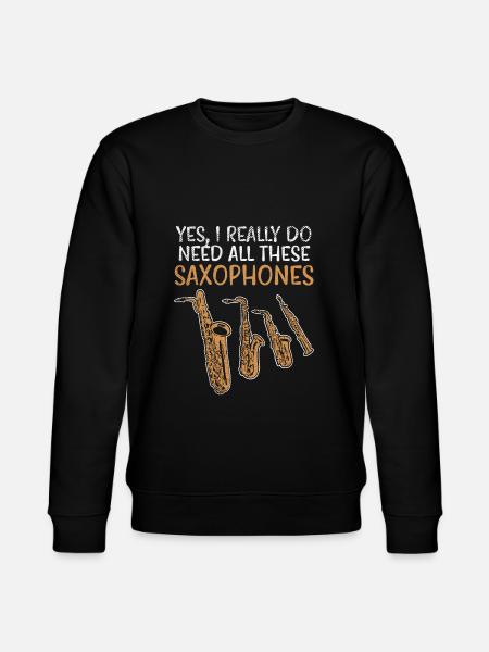 Saxophone Arten - Stanley/Stella Unisex Bio-Sweatshirt CHANGER  - Schwarz