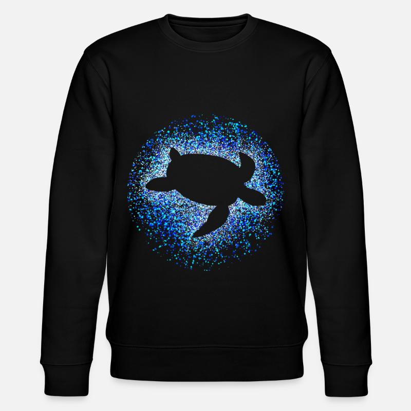 Meeresschildkröte - Stanley/Stella Unisex Bio-Sweatshirt CHANGER - Schwarz
