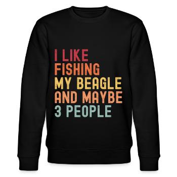 Pêche Pêche pour Beagle Dog Lovers rétro - Sweat bio CHANGER Stanley/Stella Unisexe - noir - Devant - Nik (191cm) & Marisol (170cm)
