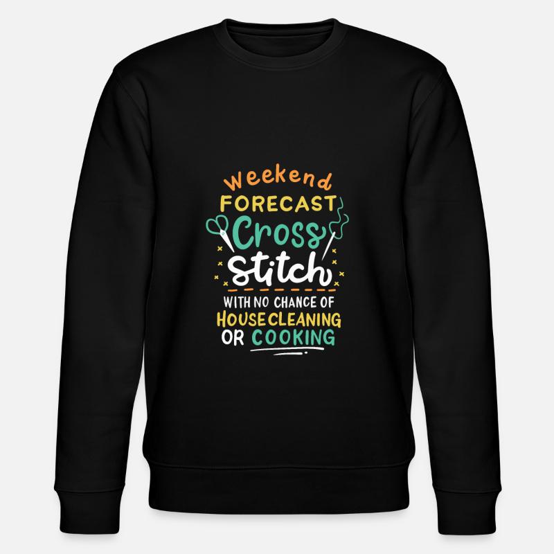 Cross Stich Handarbeiten - Stanley/Stella Unisex Bio-Sweatshirt CHANGER - Schwarz