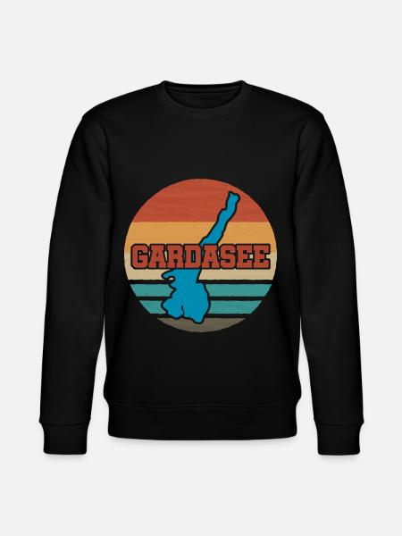 Lake Garda Holiday Retro - Stanley/Stella CHANGER Unisex Organic Sweatshirt - black