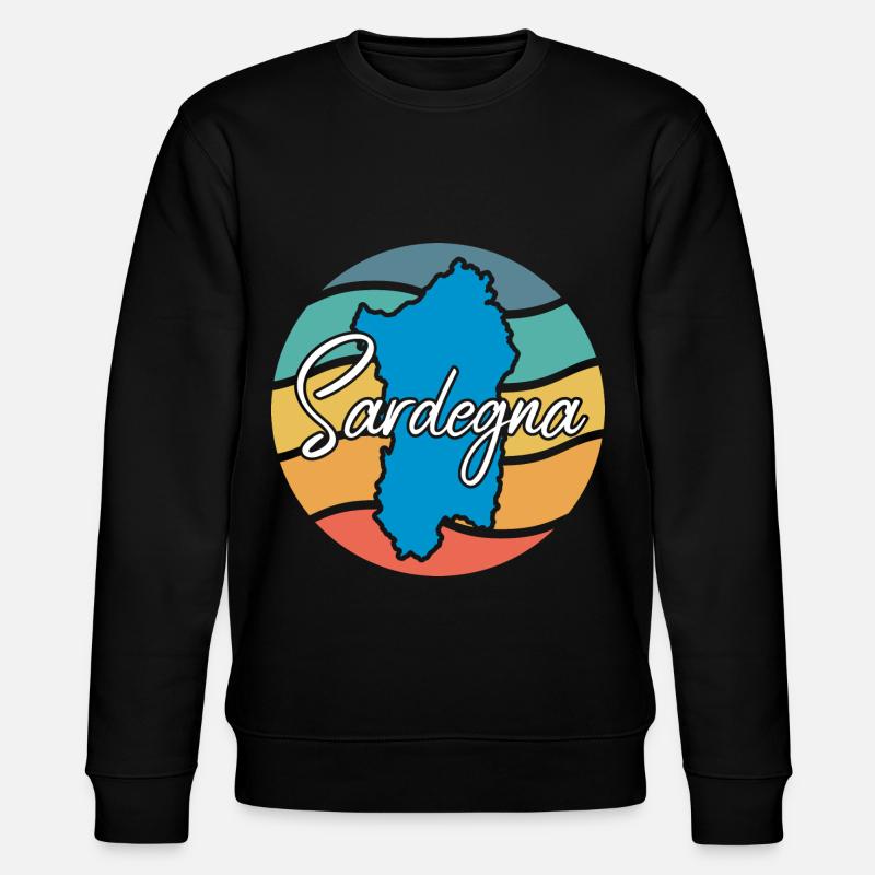 Sardinien Retro - Stanley/Stella Unisex Bio-Sweatshirt CHANGER  - Schwarz