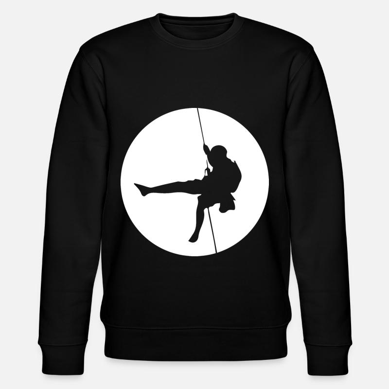 Moon - Climbing - (2) - Stanley/Stella CHANGER Unisex Organic Sweatshirt - black