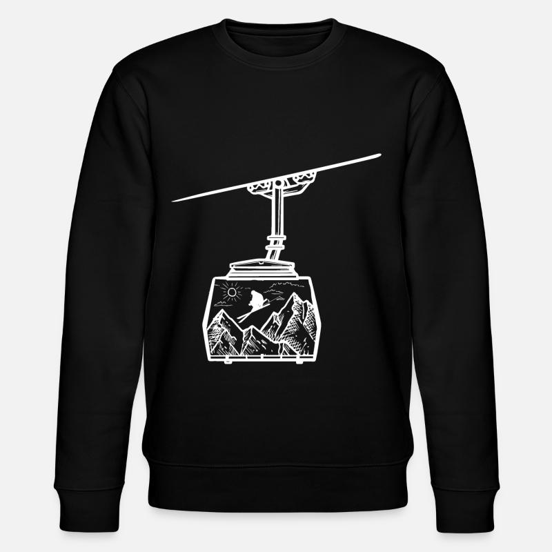 Mountain - Skiing - (4) - Stanley/Stella CHANGER Unisex Organic Sweatshirt - black