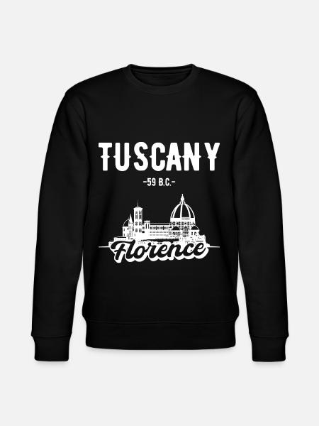 Florence Tuscany Skyline Gift - Stanley/Stella CHANGER Unisex Organic Sweatshirt - black